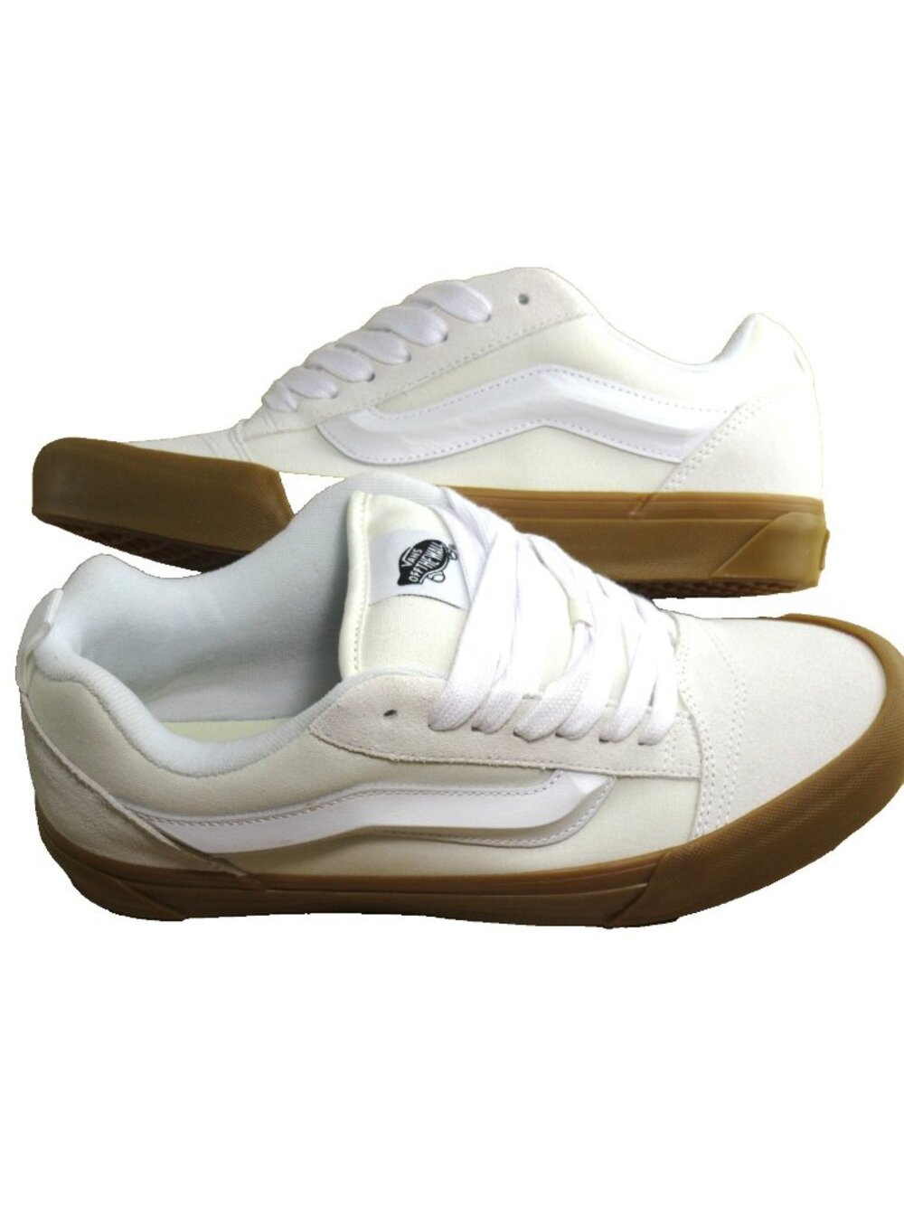Vans Men's Knu Skool Gum Bottom Blanc De Blanc White Shoes sizes NEW